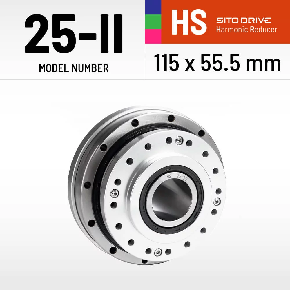 SitoDrive HS-25-II Harmonic Drive SHF-25-II High Precision Strain Wave Gear Reducer for Automation Robot Medical Stepper Motor